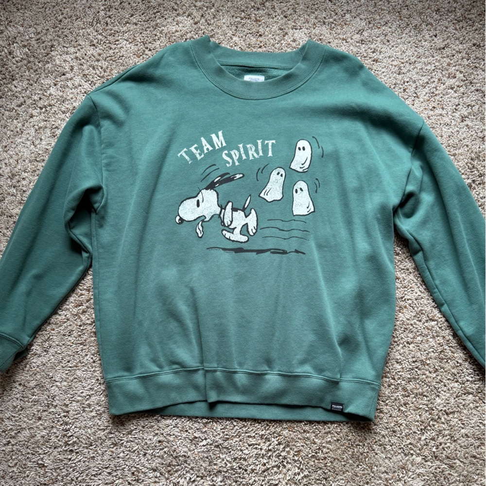 Peanuts Vintage Green Sweatshirt - XXL